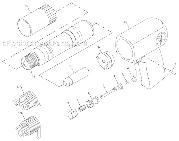 Page A Diagram and Parts List for CP7150K 8941171500 Chicago Pneumatic Hammer